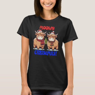 T-shirt Vaches moowy Christmas Highland