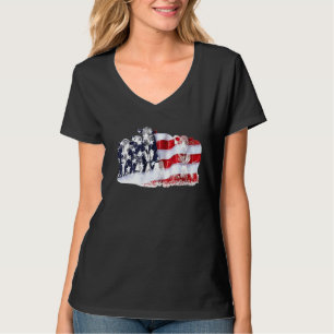 T-shirt Vaches patriotiques Heifers Drapeau Américain Avec