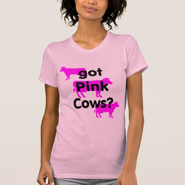 T-shirt Vaches roses obtenues (Devant)