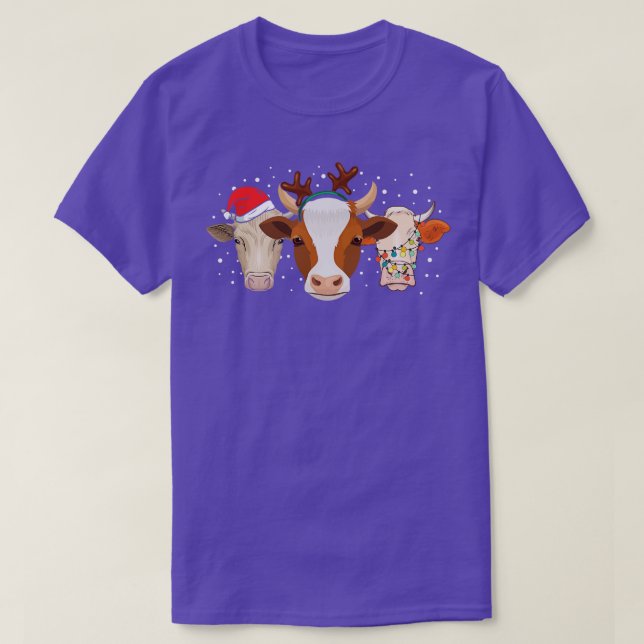 T-shirt Vaches vilaines Noël (Design devant)