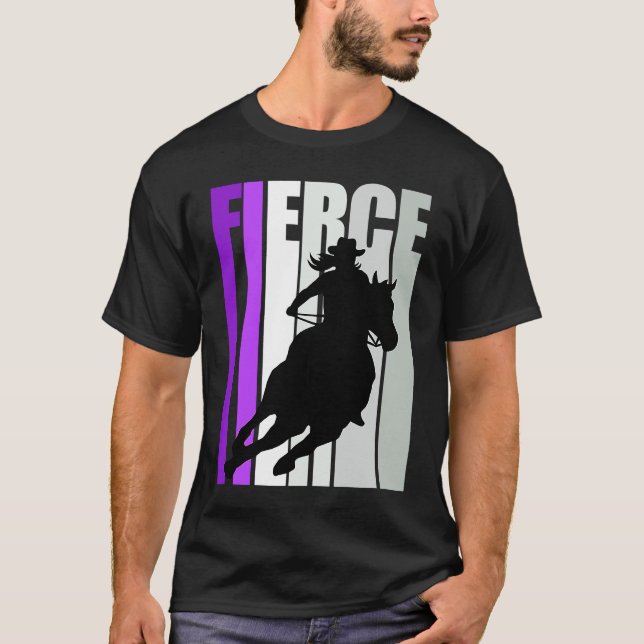 T-shirt Vachette Violette Fierce Thème Occidental Motivati (Devant)