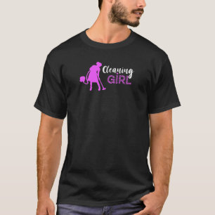 T-shirt Vacuum Cleaner Cleaning Girl Housekeeper Housewife