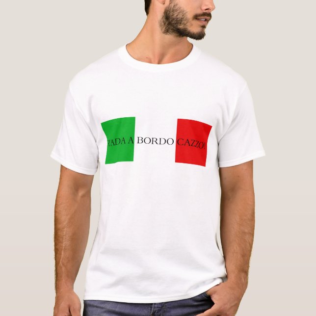 T-shirt Vada un drapeau d'Italien de chemise de bordo (Devant)