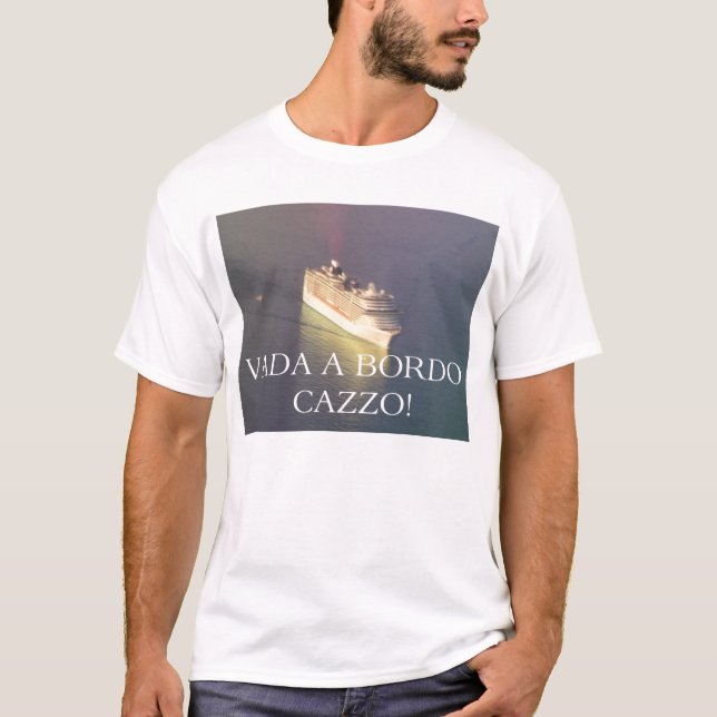 T-shirt Vada une chemise de bateau de croisière de Cazzo (Devant)