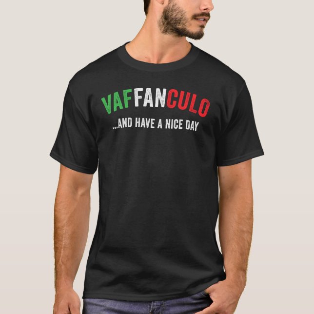 T-shirt Vaffanculo Italie Slang Gag Siclian Funny Italien (Devant)