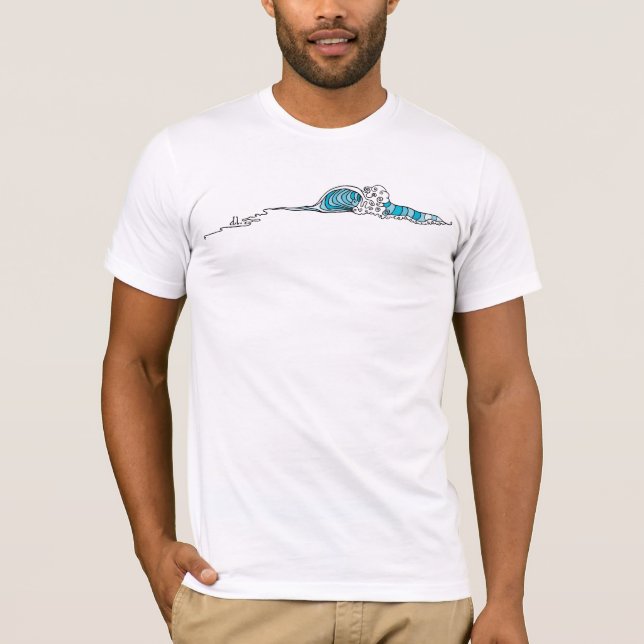 T-shirt Vague abstraite (art de surf) (Devant)