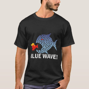 T-shirt Vague Bleue 2024 Gros Poissons Amusants Mangez Pet