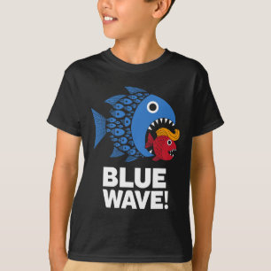 T-shirt Vague Bleue Kamala Amusant Gros Poissons Mangez Pe