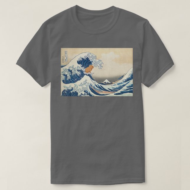 T-shirt Vague Capybara Surfing Rodent1485 (Design devant)