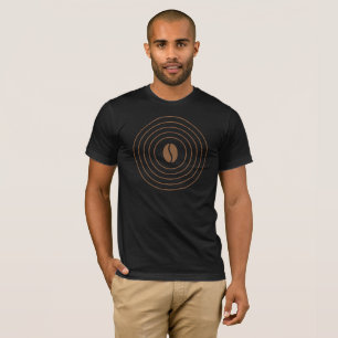 T-shirt Vague de café design minimaliste en cercle