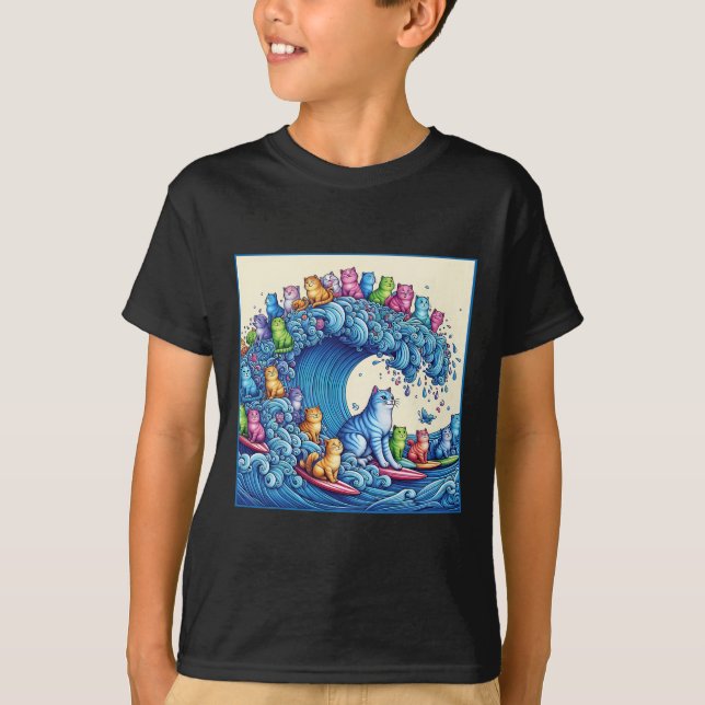 T-shirt Vague De Chats Pour Kamala Funny (Devant)