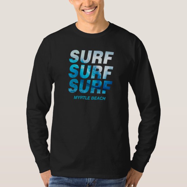 T-shirt Vague de surf Myrtle Beach Caroline du Sud Océan S (Devant)