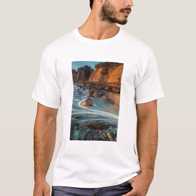 T-shirt Vague le long de la plage, Californie (Devant)