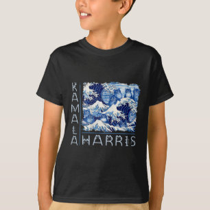 T-shirt Vague Mignonne De Chats Bleus Pour Kamala Harris D