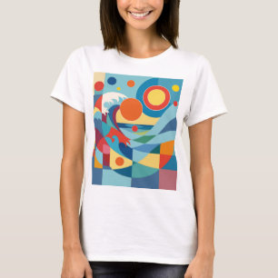 T-shirt Vague océane au lever du soleil