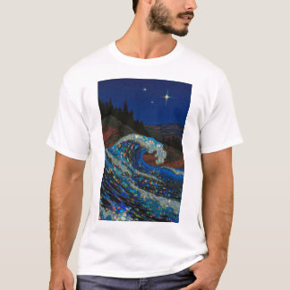 T-shirt vague océanique