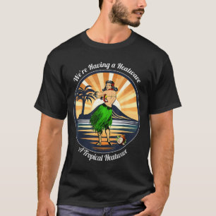 T-shirt Vague rétro de l'été tropical caniculaire hula fun