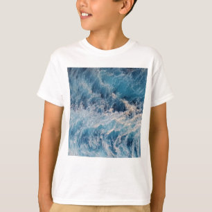T-shirt Vagues bleu océan