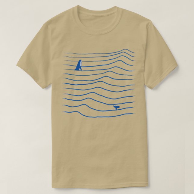 T-shirt vagues de baleine (Design devant)