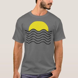 T-shirt Vagues de coucher de soleil