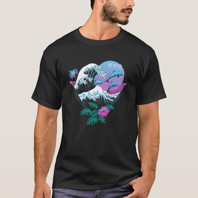 T-shirt Vagues de dauphin (Devant)