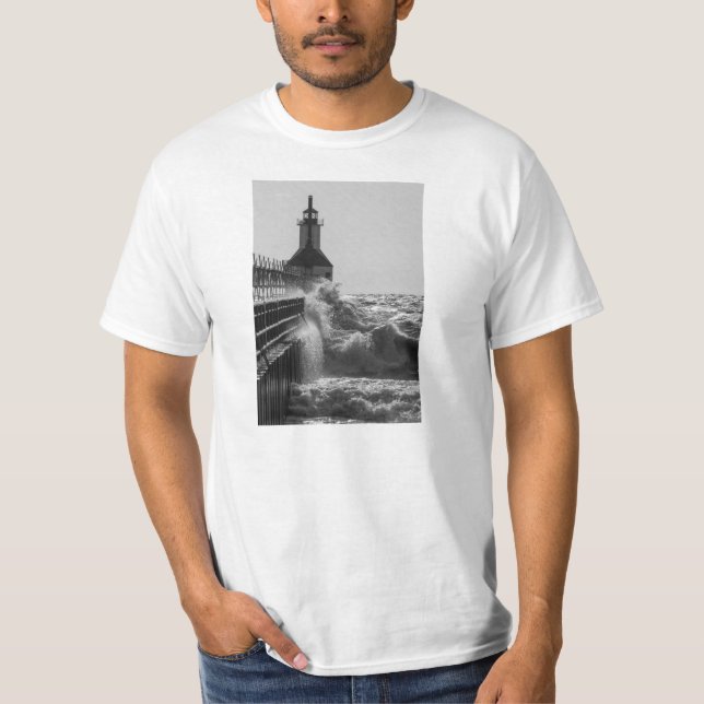 T-shirt Vagues De Fierce En Niveaux De Gris St Joseph (Devant)