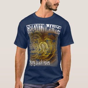 T-shirt Vagues de gravité fusionnant des trous noirs
