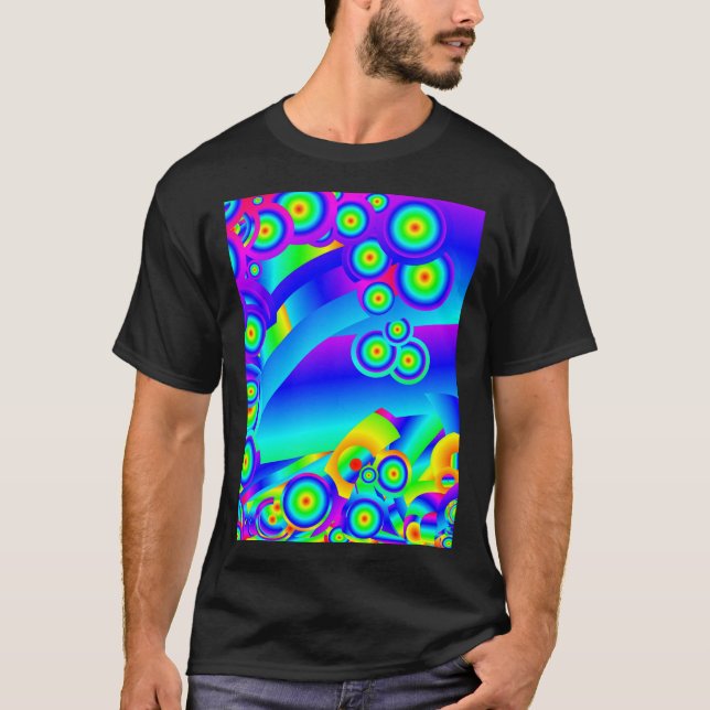 T-shirt vagues de l'océan Abstrait (Devant)