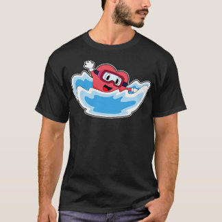 T-shirt Vagues de natation cardiaque