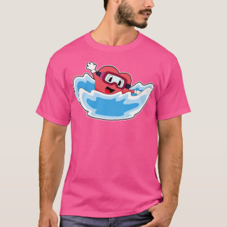T-shirt Vagues de natation cardiaque