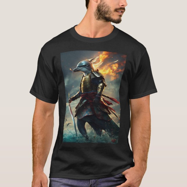 T-shirt Vagues de vaillance : Le dauphin Samurai" (Devant)