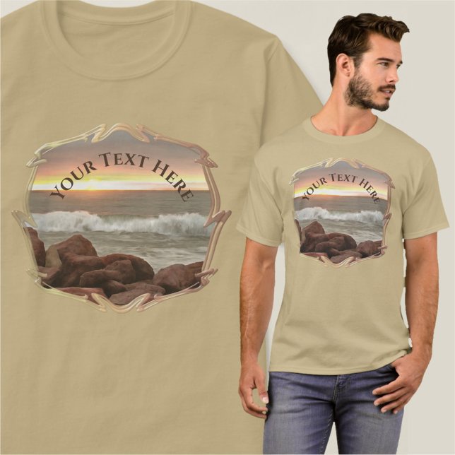 T-shirt Vagues et boulders 0893 (Créateur téléchargé)