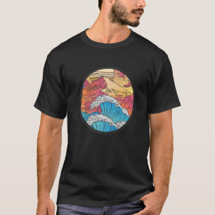 T-shirt Vagues Japonaises Vague De Kanagawa Mont Fuji Japo