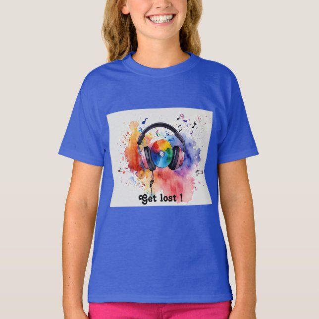 T-shirt "Vagues mélodiques : Tee musicale d'aquarelle pour (Devant)