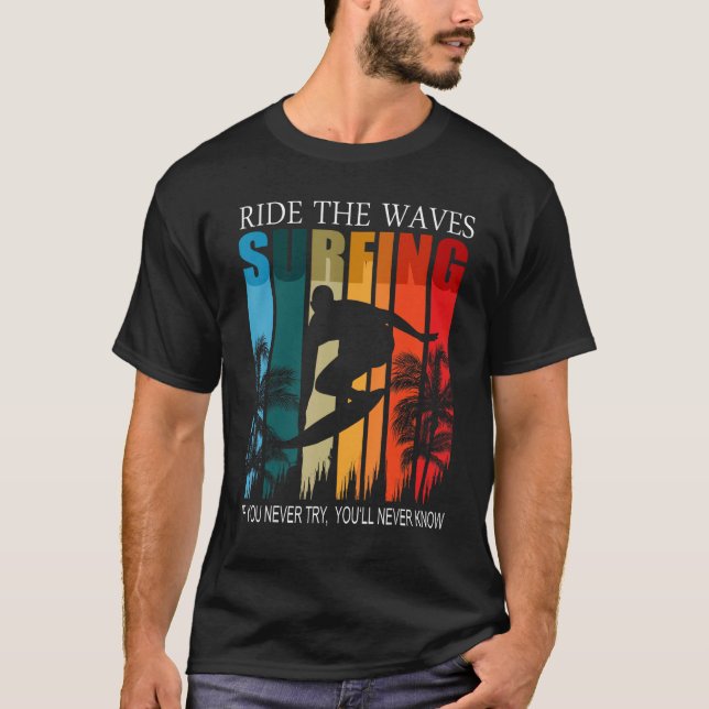 T-shirt Vagues nautiques surf (Devant)