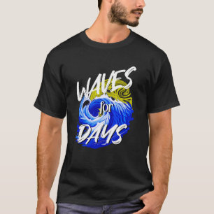 T-shirt Vagues Pour Les Jours, Vie De Plage, Amoureux D'Oc
