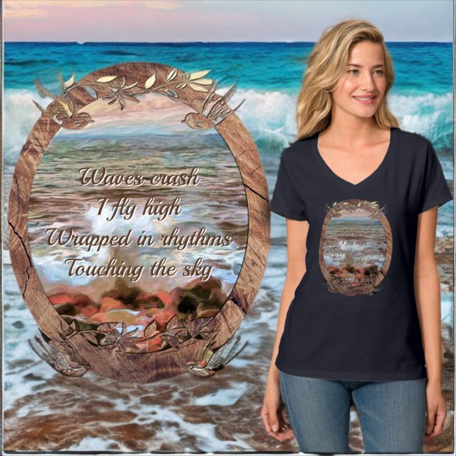 T-shirt Vagues qui s'écrasent 0742 (Créateur téléchargé)