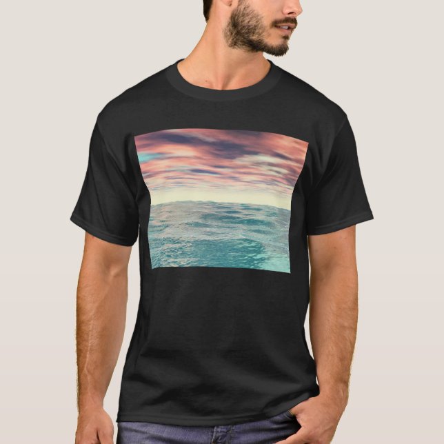 T-shirt Vagues turquoise (Devant)