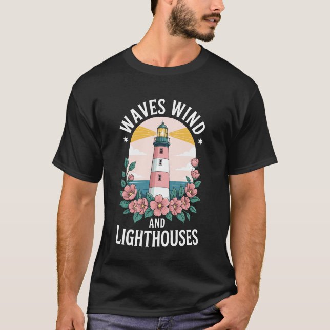 T-shirt Vagues Vent et Phares (Devant)