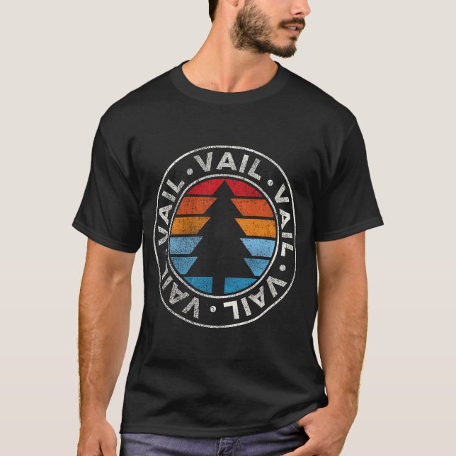 T-shirt Vail Colorado Co 70S rétro (Devant)