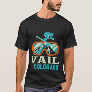 T-shirt Vail Colorado Mountain Ski Rétro Vintage Et Sn