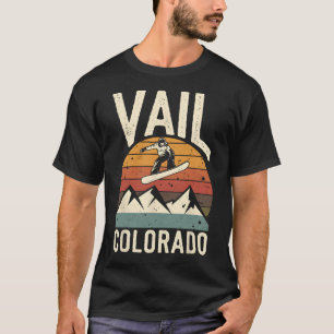 T-shirt Vail Colorado Snowboard Vintage Mont Snowboard