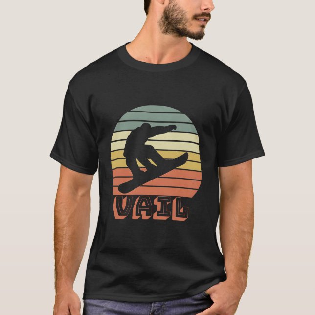 T-shirt Vail Colorado Snowboarder Adventure (Devant)
