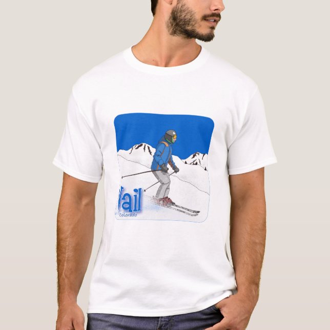 T-shirt Vail de ski, Colorado (Devant)