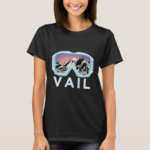 T-shirt Vail Ski Snowboard Designvail, lunettes de ski Co