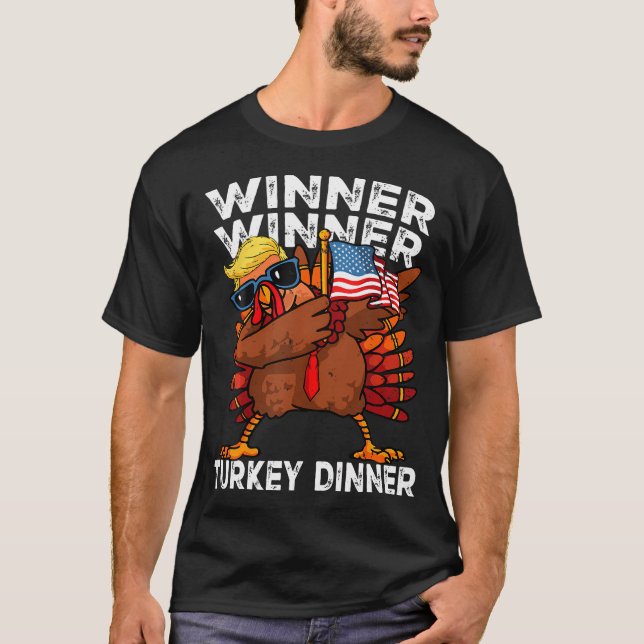 T-shirt Vainqueur de l'Humour drôle Dîner dindon (Devant)