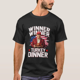 T-shirt Vainqueur de Trump Humour Dîner Turquie Thanksgivi