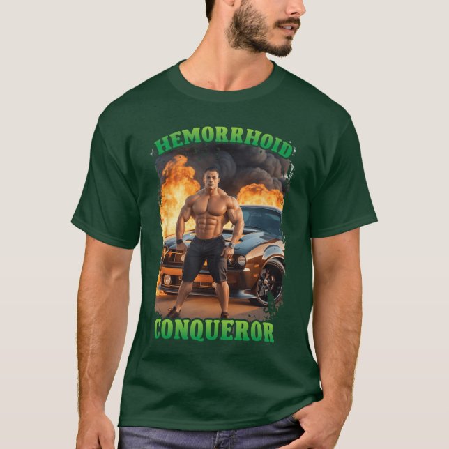 T-shirt Vainqueur d'hémorroïdes Mème drôle Étrange Offensa (Devant)