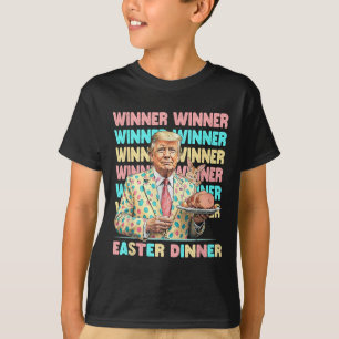 T-shirt Vainqueur Dîner de Pâques Jours Trump Lapin Rabbit