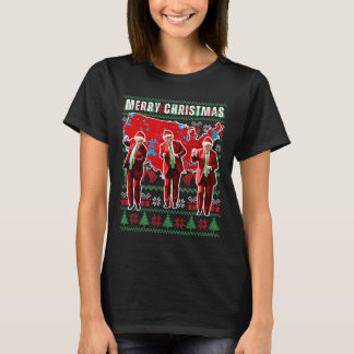 T-shirt Vainqueur du dîner de Noël Père Noël Trump Ugly Sw